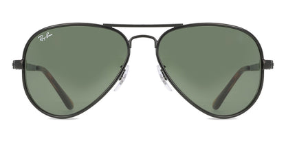 Ray-Ban RB3925 Aviator Sunglasses in Green / Black, front view
