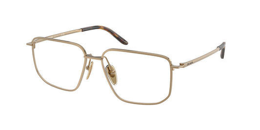 Prada PRC52V Square Eyeglasses in Brass Gold, front view
