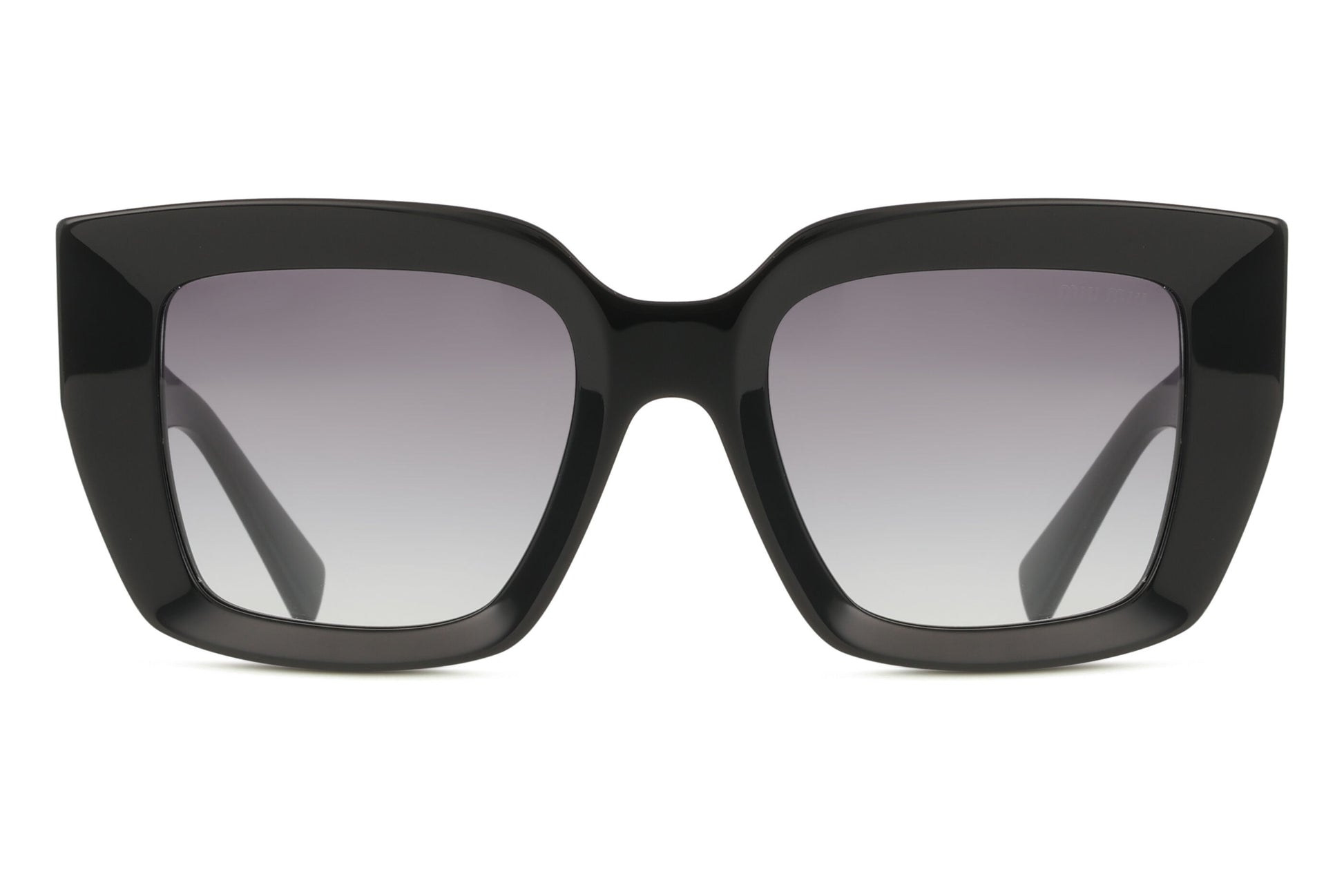 Miu Miu MUB05S Cat Eye Sunglasses in Gradient Grey / Black, front view