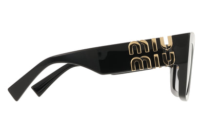 Miu Miu MUB05S Cat Eye Sunglasses in Gradient Grey / Black, angle view