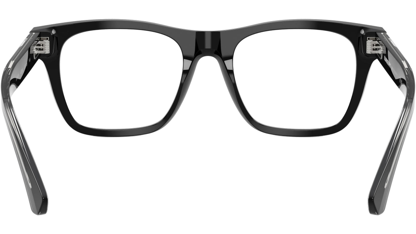 Burberry BE2445 Square Eyeglasses in Demo Lenses With Black Frame, detail view