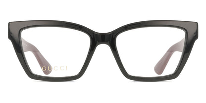 Gucci GG1715O Cat Eye Eyeglasses in Transparent / Black, front view