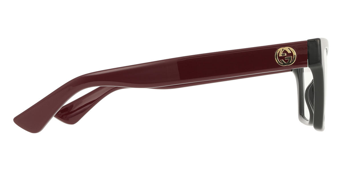 Gucci GG1715O Cat Eye Eyeglasses in Transparent / Black, angle view