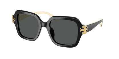 Tory Burch TY7231U/S Square Sunglasses in Dark Grey / Black, front view
