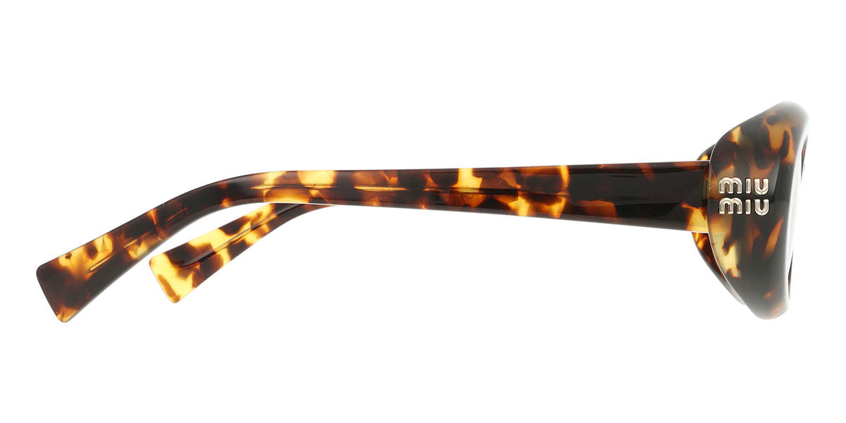Miu Miu MUB09S Oval Sunglasses in Dark Bronze / Honey Tortoise, angle view