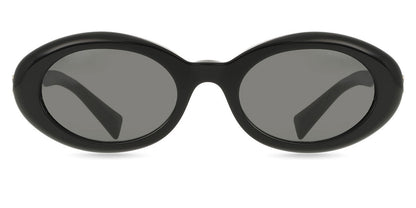 Miu Miu MUB09S Oval Sunglasses in Dark Grey / Black, front view