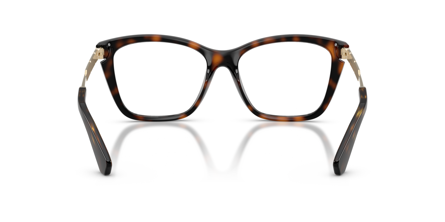 Burberry BE2427U Cat Eye Eyeglasses in Demo Lenses With Dark Havana Frame, back view