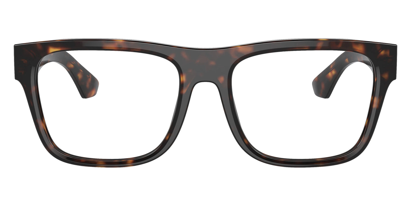 Burberry BE2411 Square Eyeglasses in Clear Demo Lenses With Dark Havana Frame, front view