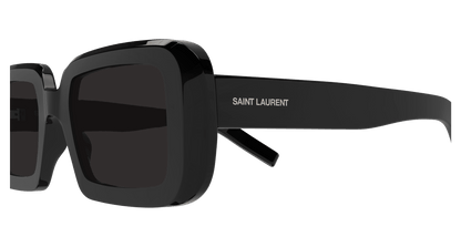 Saint Laurent SL534S Rectangle Sunglasses in Black/Black, side view