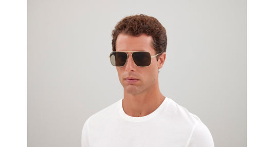 Gucci GG1289S Square Sunglasses in Brown Gold, side view