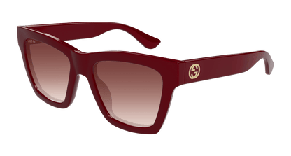 Gucci GG1714S Cat Eye Sunglasses in Red / Burgundy, front view
