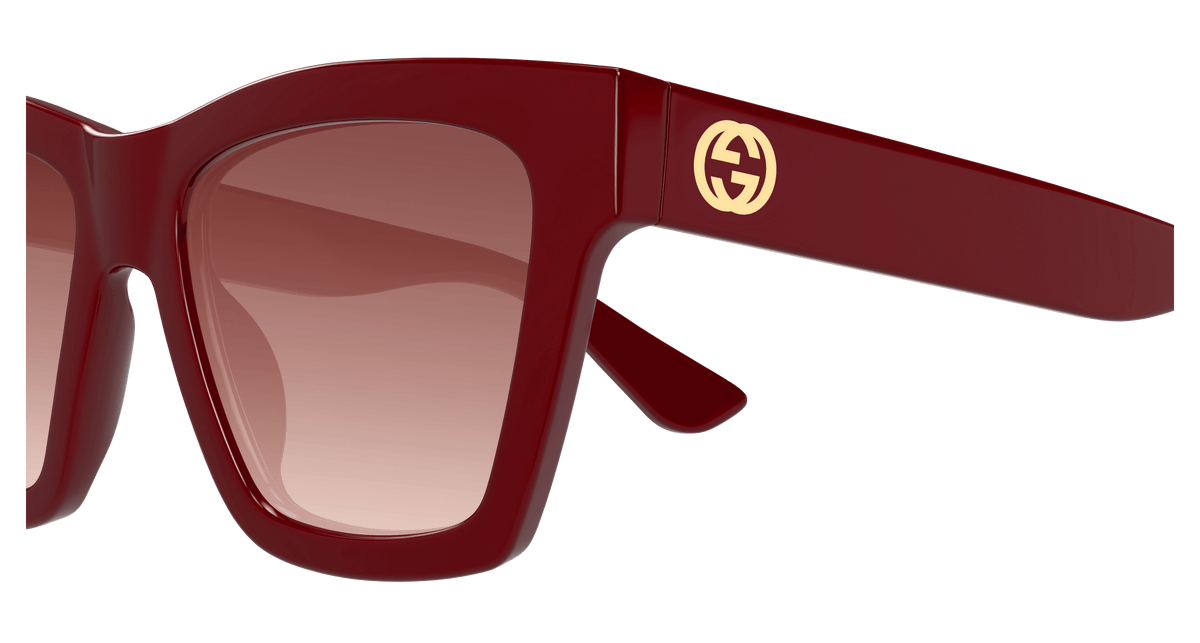 Gucci GG1714S Cat Eye Sunglasses in Red / Burgundy, side view