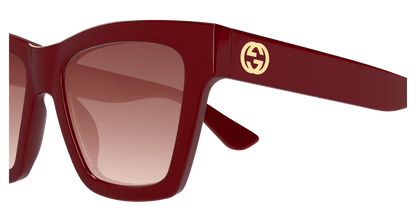 Gucci GG1714S Cat Eye Sunglasses in Red / Burgundy, side view