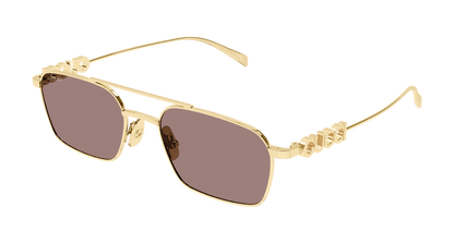 Gucci GG1804S Pilot Sunglasses in Brown / Gold, front view