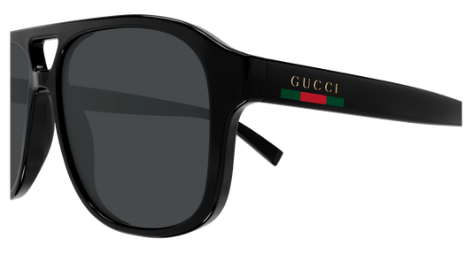 Gucci GG1856S Pilot Sunglasses in Grey / Black, side view