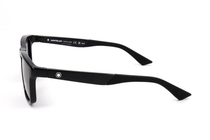 Montblanc MB0432/S Square Sunglasses in Grey / Black, side view