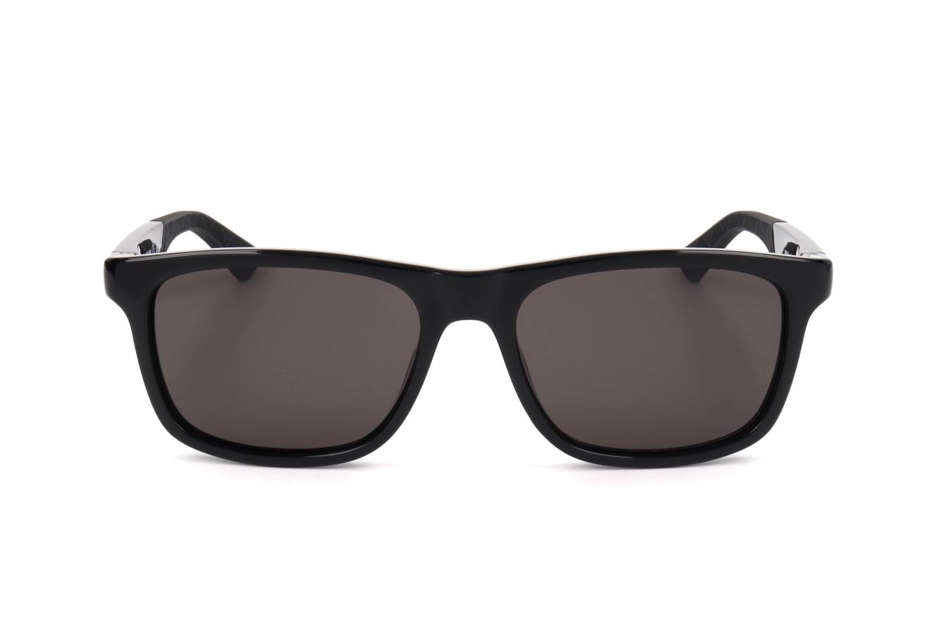 Montblanc MB0432/S Square Sunglasses in Grey / Black, angle view