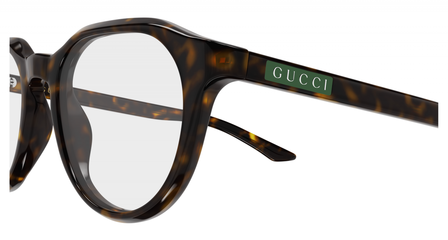 Gucci GG2083O Oval Eyeglasses in Tortoise, side view