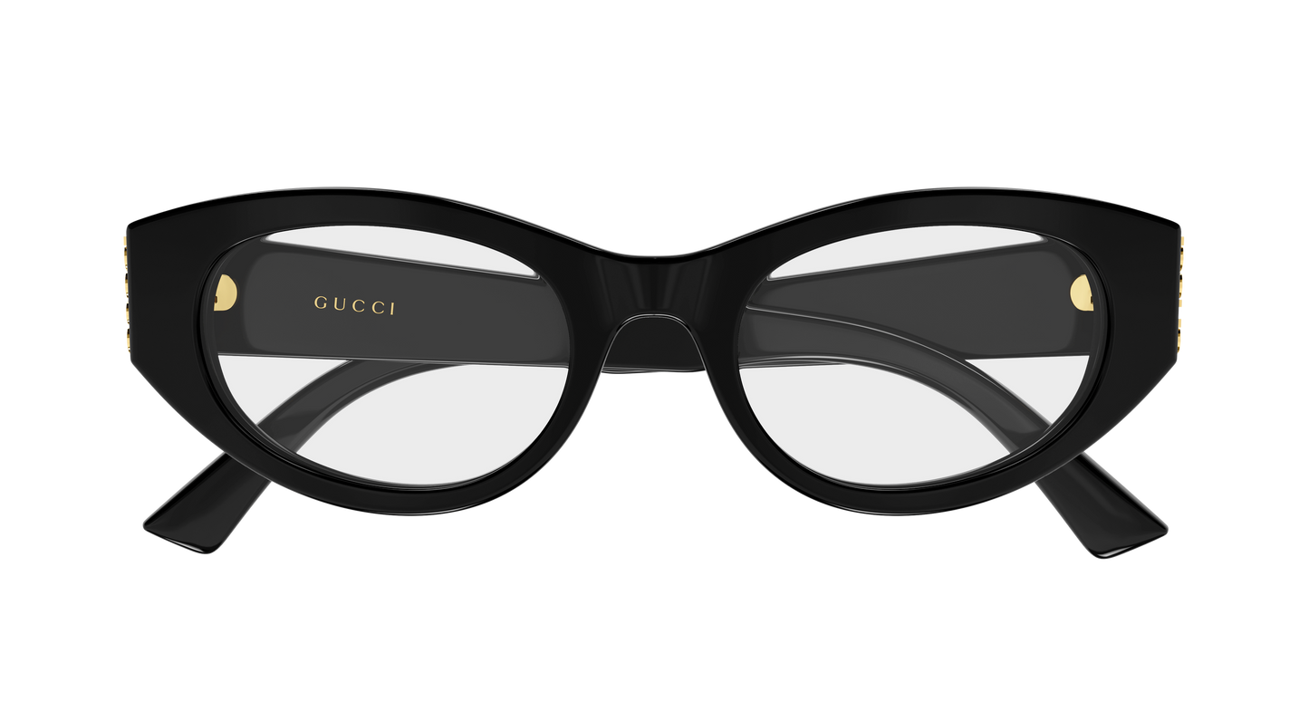 Gucci GG2041O Cat Eye Eyeglasses in Black, angle view