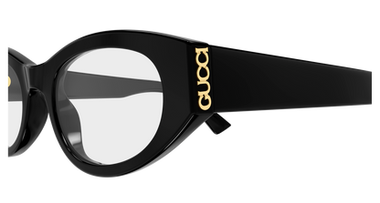 Gucci GG2041O Cat Eye Eyeglasses in Black, detail view