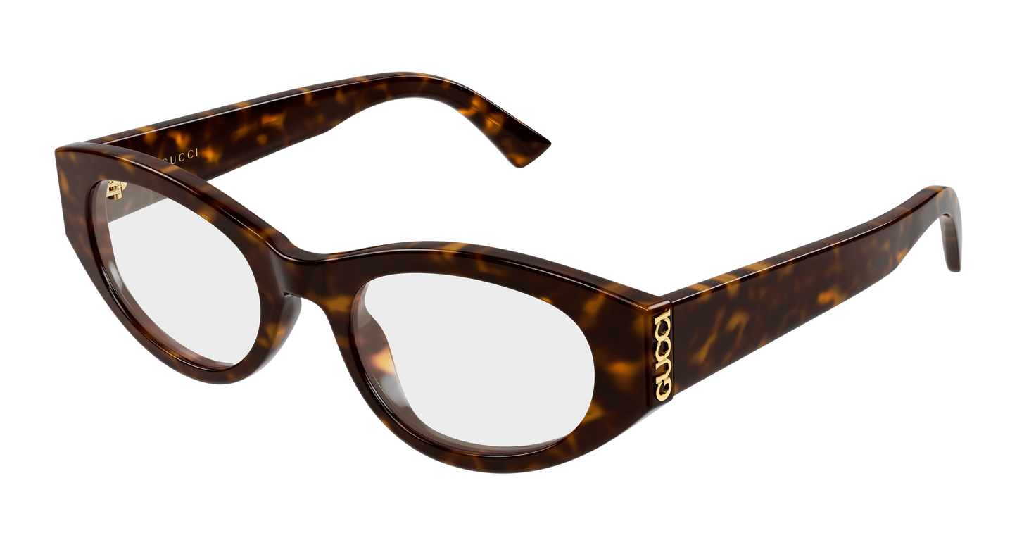 Gucci GG2041O Cat Eye Eyeglasses in Tortoise, front view