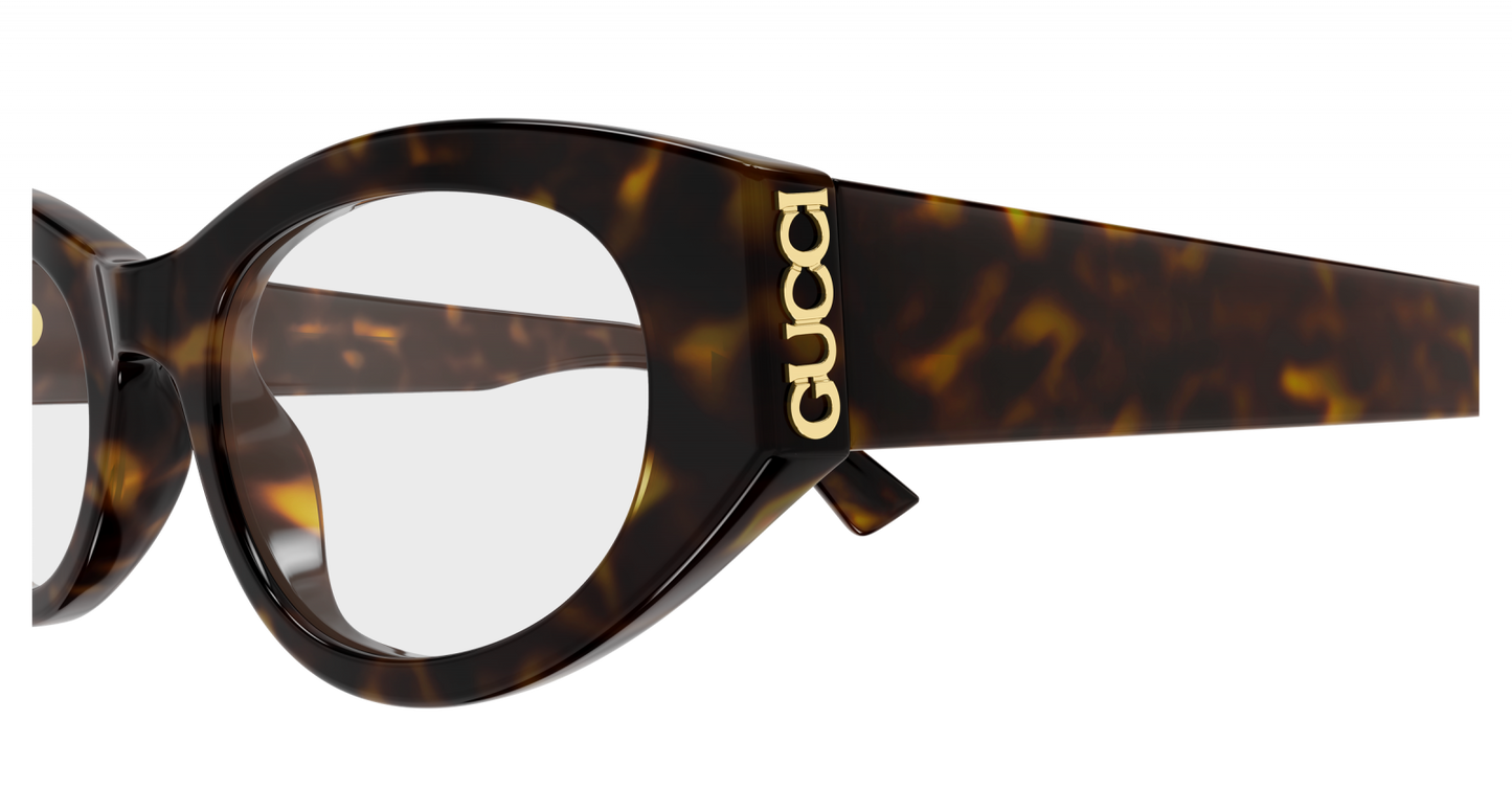 Gucci GG2041O Cat Eye Eyeglasses in Tortoise, side view