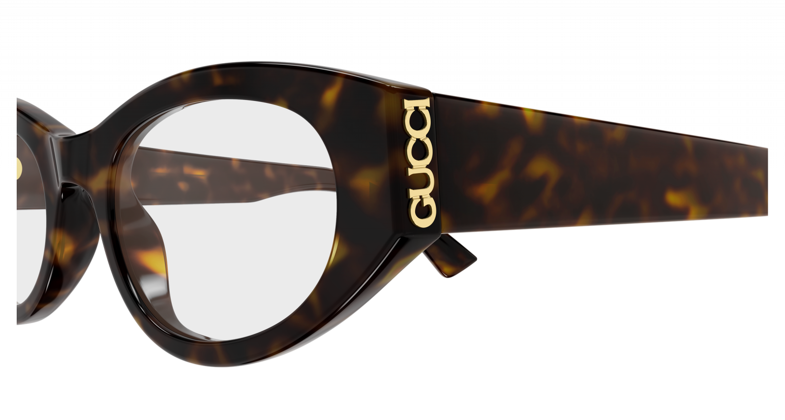 Gucci GG2041O Cat Eye Eyeglasses in Tortoise, side view