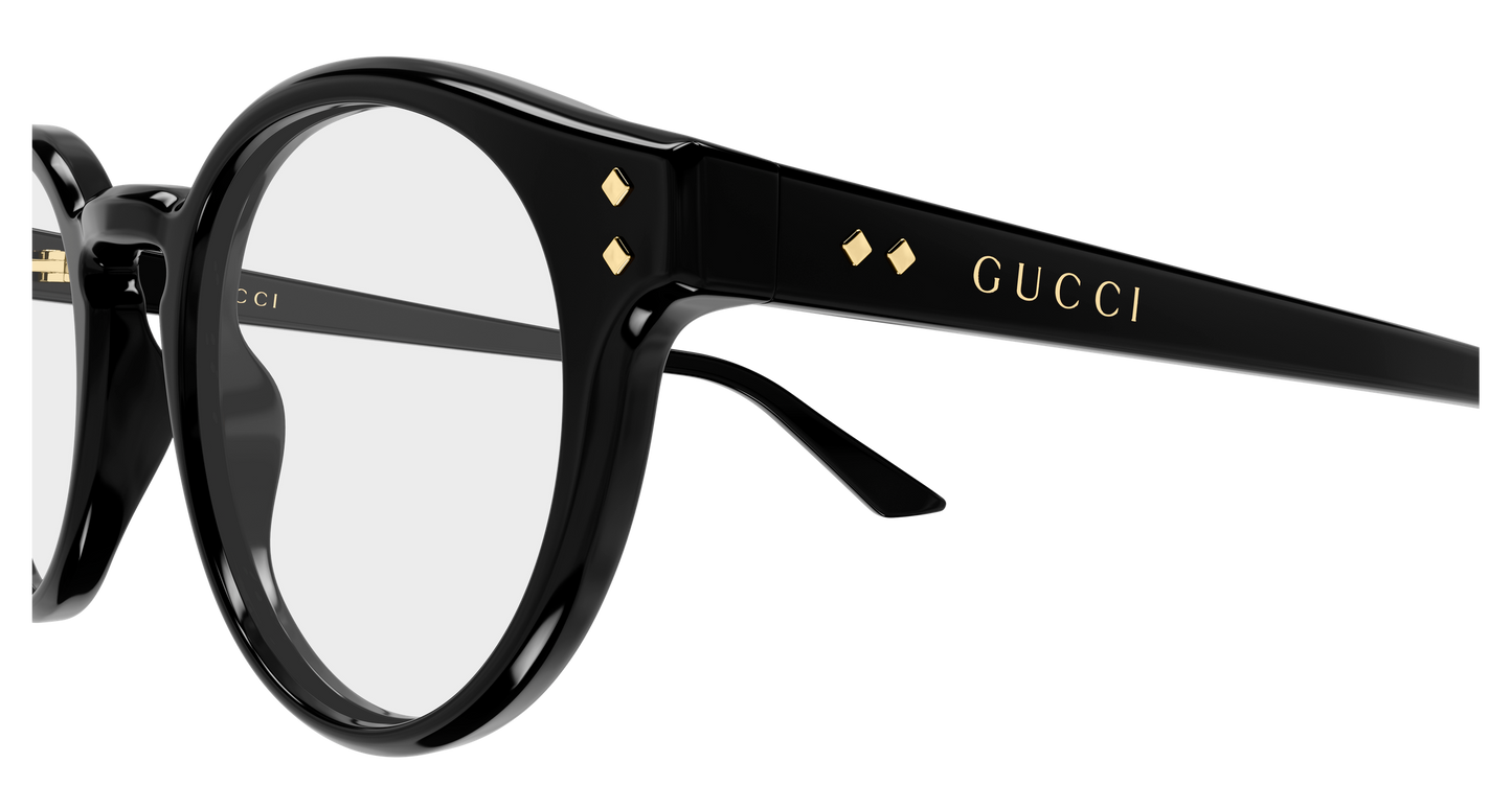 Gucci GG2133O Oval Eyeglasses in Black, angle view