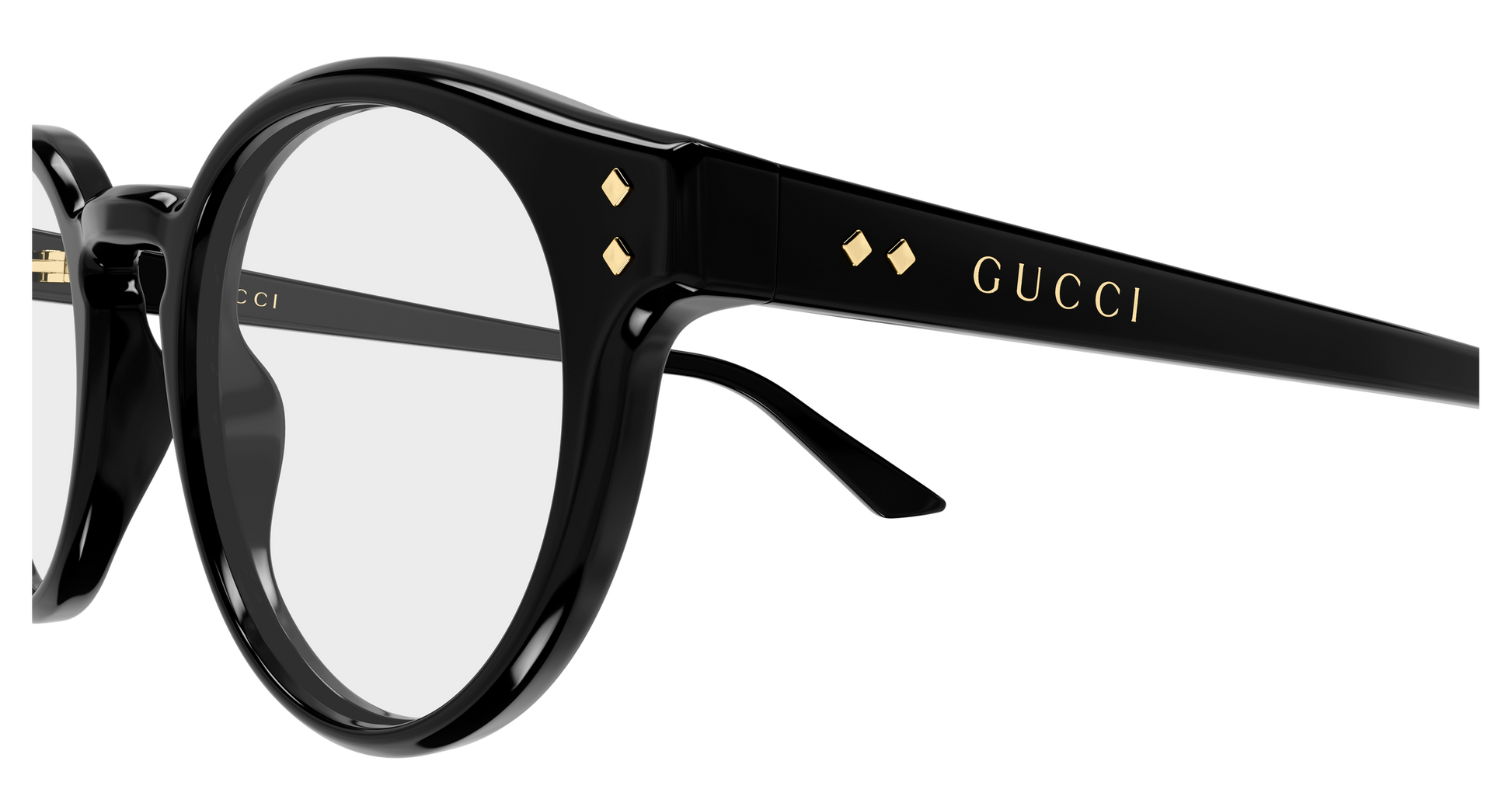 Gucci GG2133O Oval Eyeglasses in Black, angle view