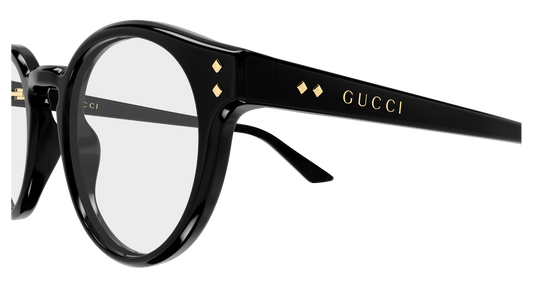 Gucci GG2133O Oval Eyeglasses in Black, angle view