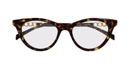 Gucci GG2034O Cat Eye Eyeglasses in Tortoise, angle view