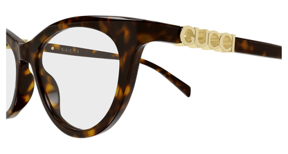 Gucci GG2034O Cat Eye Eyeglasses in Tortoise, side view