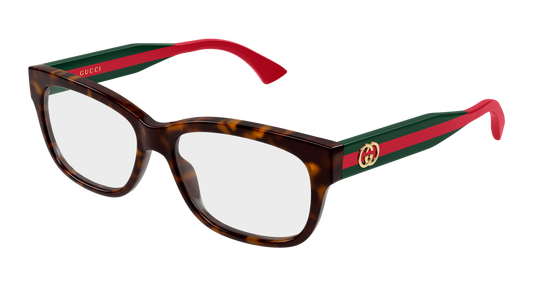 Gucci GG0278ON Square Eyeglasses in Transparent/Tortoise, front view