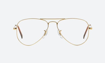 Ray-Ban RX6049I Aviator Eyeglasses in Gold, angle view