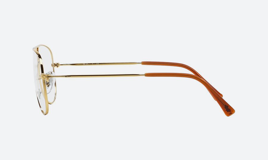 Ray-Ban RX6049I Aviator Eyeglasses in Gold, side view