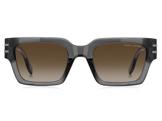 Marc Jacobs MARC787/S Rectangle Sunglasses in Gradient Dark Brown / Transparent Grey, side view