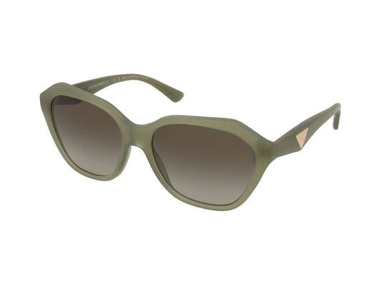 Emporio Armani EA4221/S Geometric Sunglasses in Gradient Green Opaline Green, front view