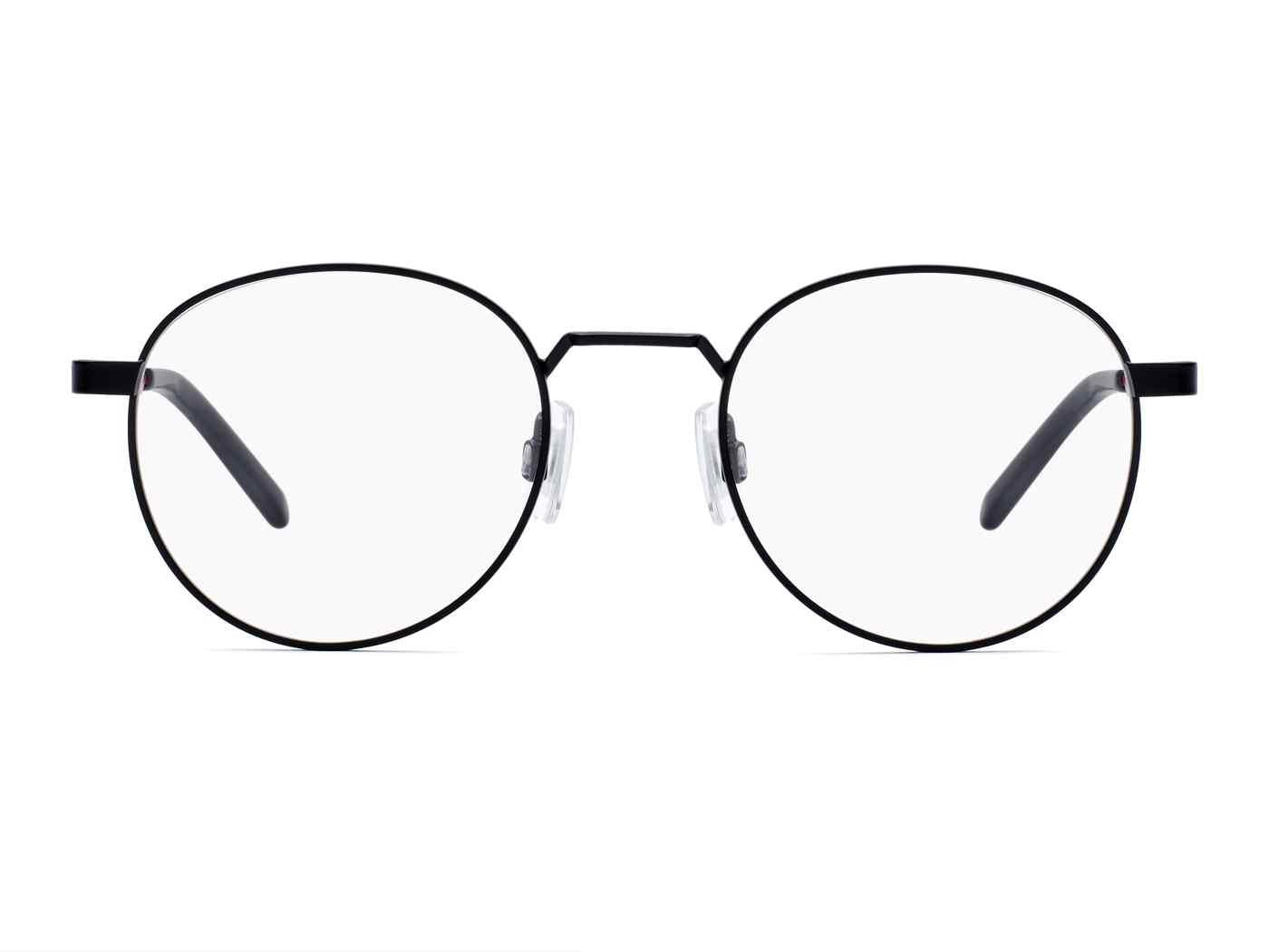 Hugo Boss HG1035 Oval Eyeglasses in Matte Black, angle view