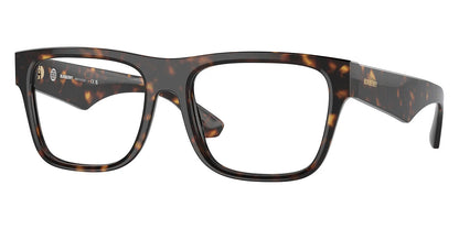 Burberry BE2411 Square Eyeglasses in Clear Demo Lenses With Dark Havana Frame, side view