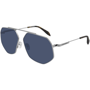 SOLID BLUE LENSES WITH SILVER FRAME