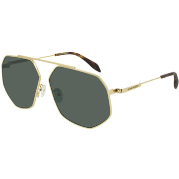 SOLID GREEN LENSES WITH GOLD FRAME
