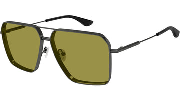 SOLID BRIGHT YELLOW LENSES WITH SHINY DARK RUTHENIUM FRAME
