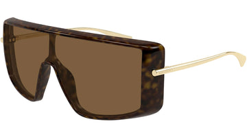 SOLID BROWN LENSES WITH DARK HAVANA GOLD FRAME