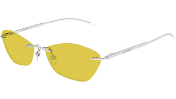 LIGHT YELLOW LENSES WITH SLIVER FRAME