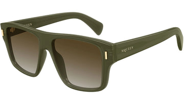 BROWN GRADIENT LENSES WITH SHINY OPAL OLIVE GREEN FRAME