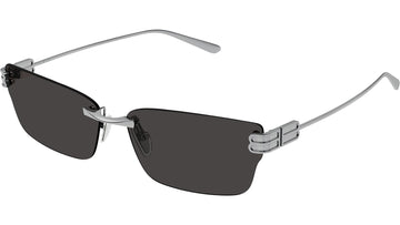 SOLID GRAY LENSES WITH SHINY LIGHT RUTHENIUM FRAME