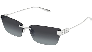 GRAY GRADIENT LENSES WITH SHINY SILVER FRAME