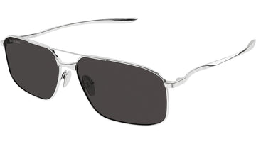 SOLID GRAY LENSES WITH SHINY LIGHT RUTHENIUM FRAME