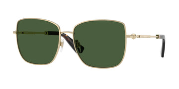 SOLID GREEN LENSES WITH GOLD FRAME