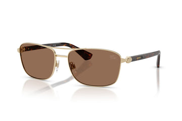 SOLID BROWN LENSES WITH LIGHT GOLD FRAME
